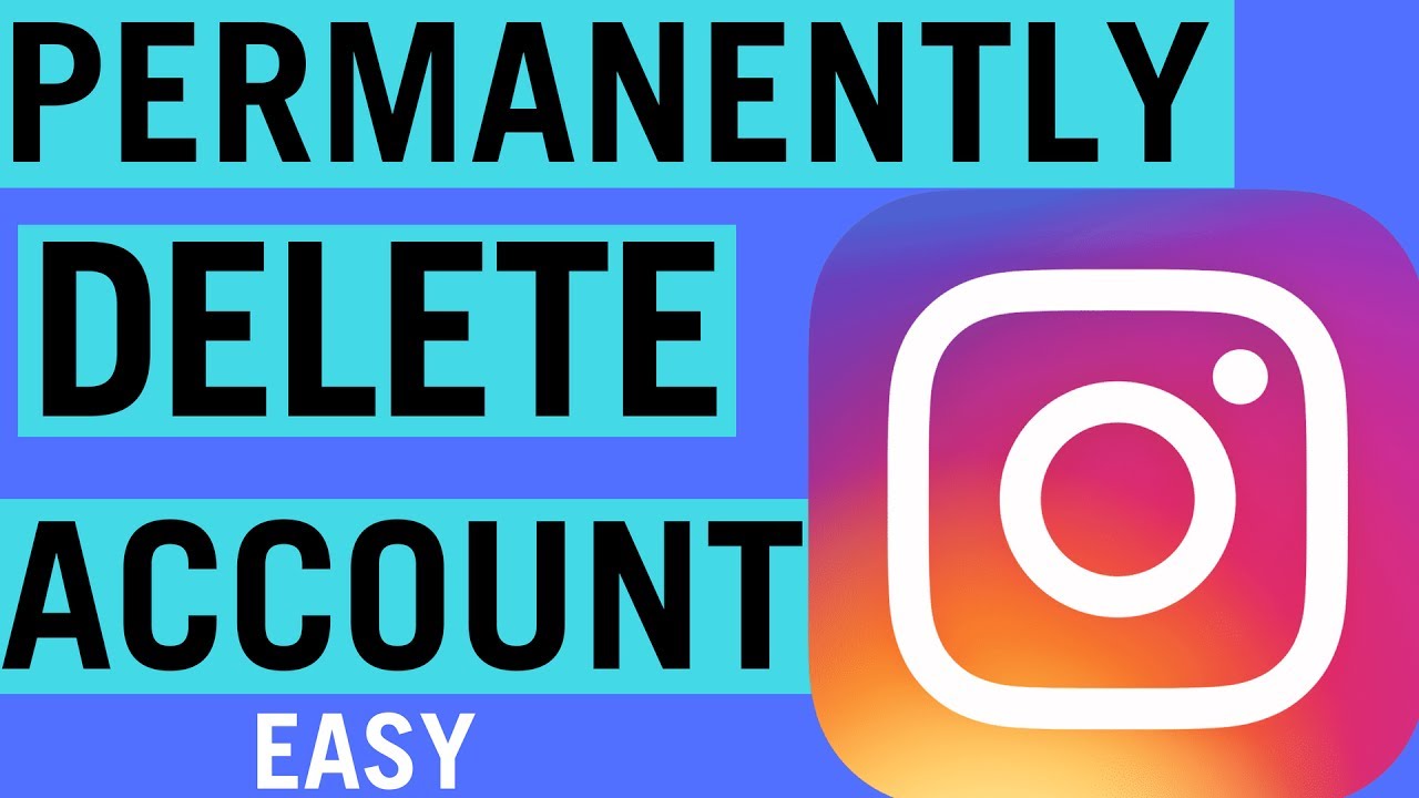 delete instagram account